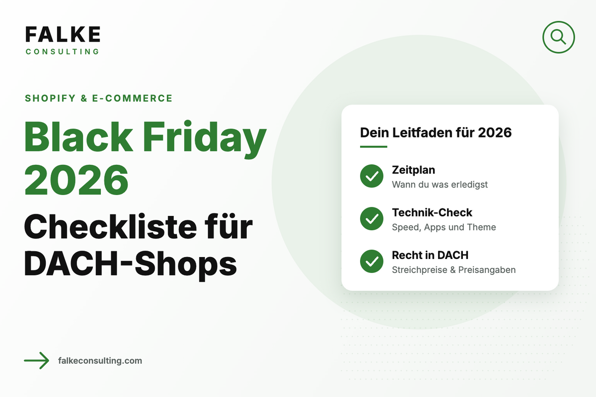 Black Friday 2026 mit Shopify: Checkliste für DACH-Shops