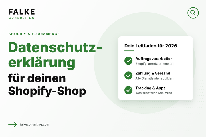 Datenschutzerklärung für deinen Shopify-Shop: Das muss rein