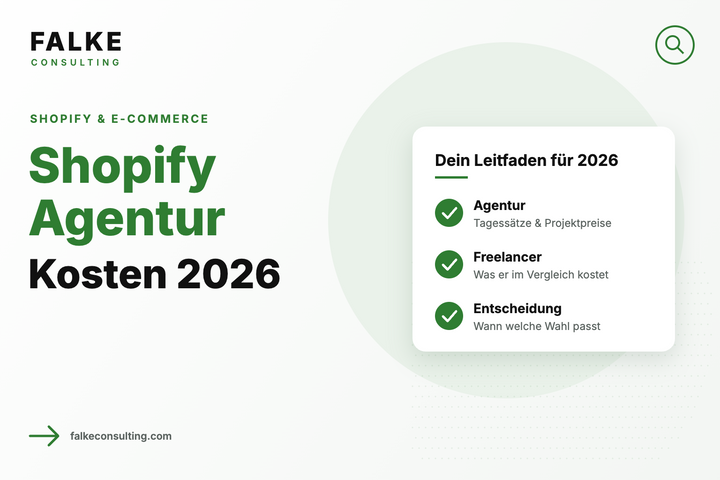 Shopify Agentur Kosten 2026: Preise, Tagessätze und wann ein Freelancer günstiger ist