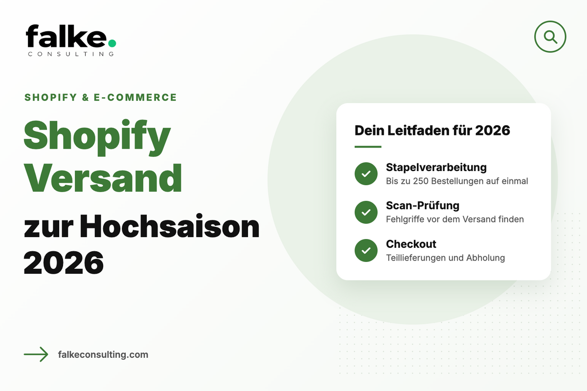 Shopify Versand zur Hochsaison 2026: Stapelverarbeitung, Scan-Prüfung und Teillieferungen