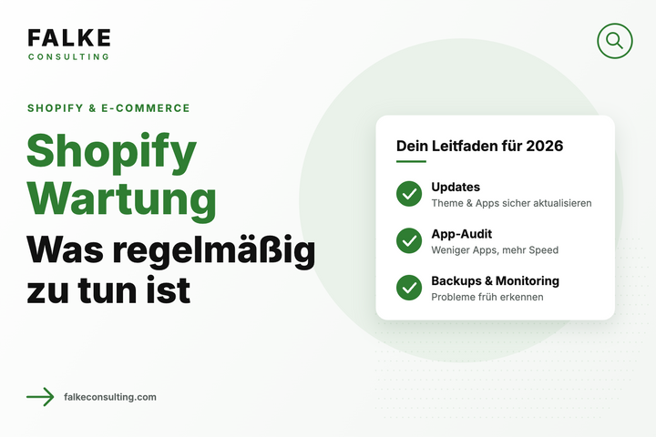 Shopify Wartung: Was regelmäßig zu tun ist