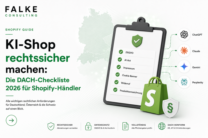 KI-Shop rechtssicher machen: Die DACH-Checkliste 2026 für Shopify-Händler