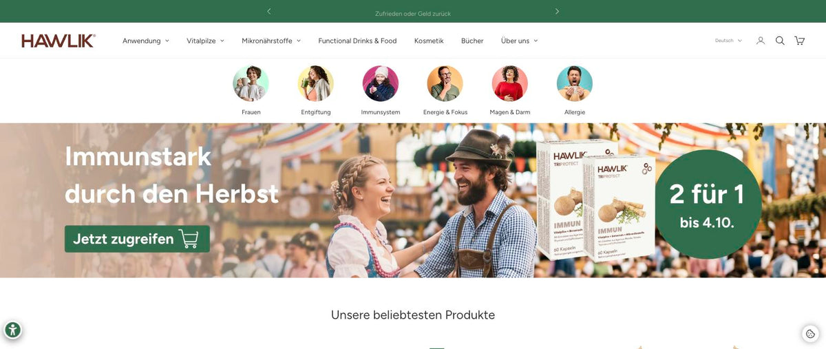 Hawlik: Shopify-Plus-Launch für einen Vitalpilz-Hersteller