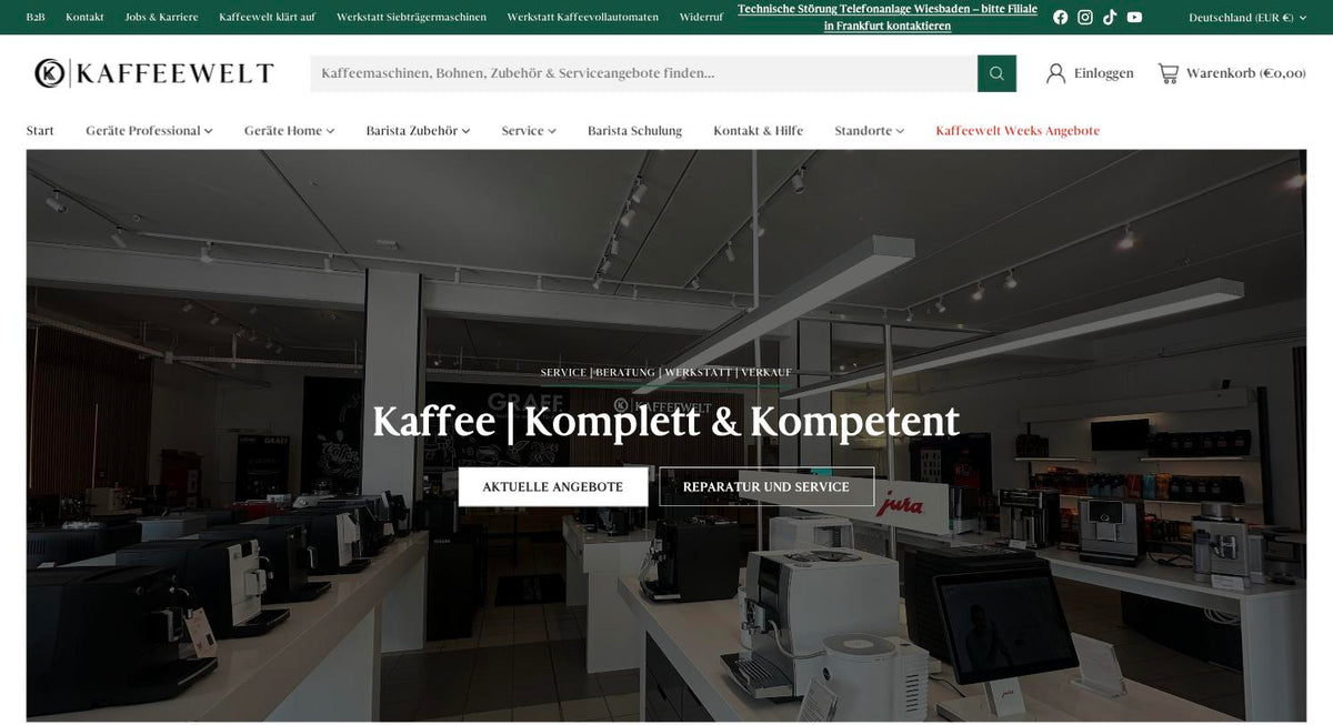 Kaffeewelt: Kompletter Shopify-Relaunch